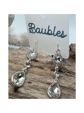 Baubles Silver Austrian Crystal Earrings